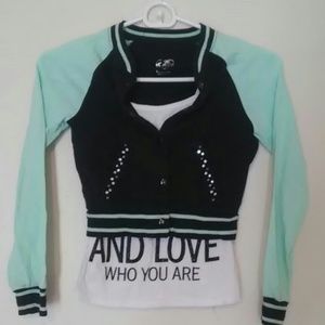 2 pc set jacket with top